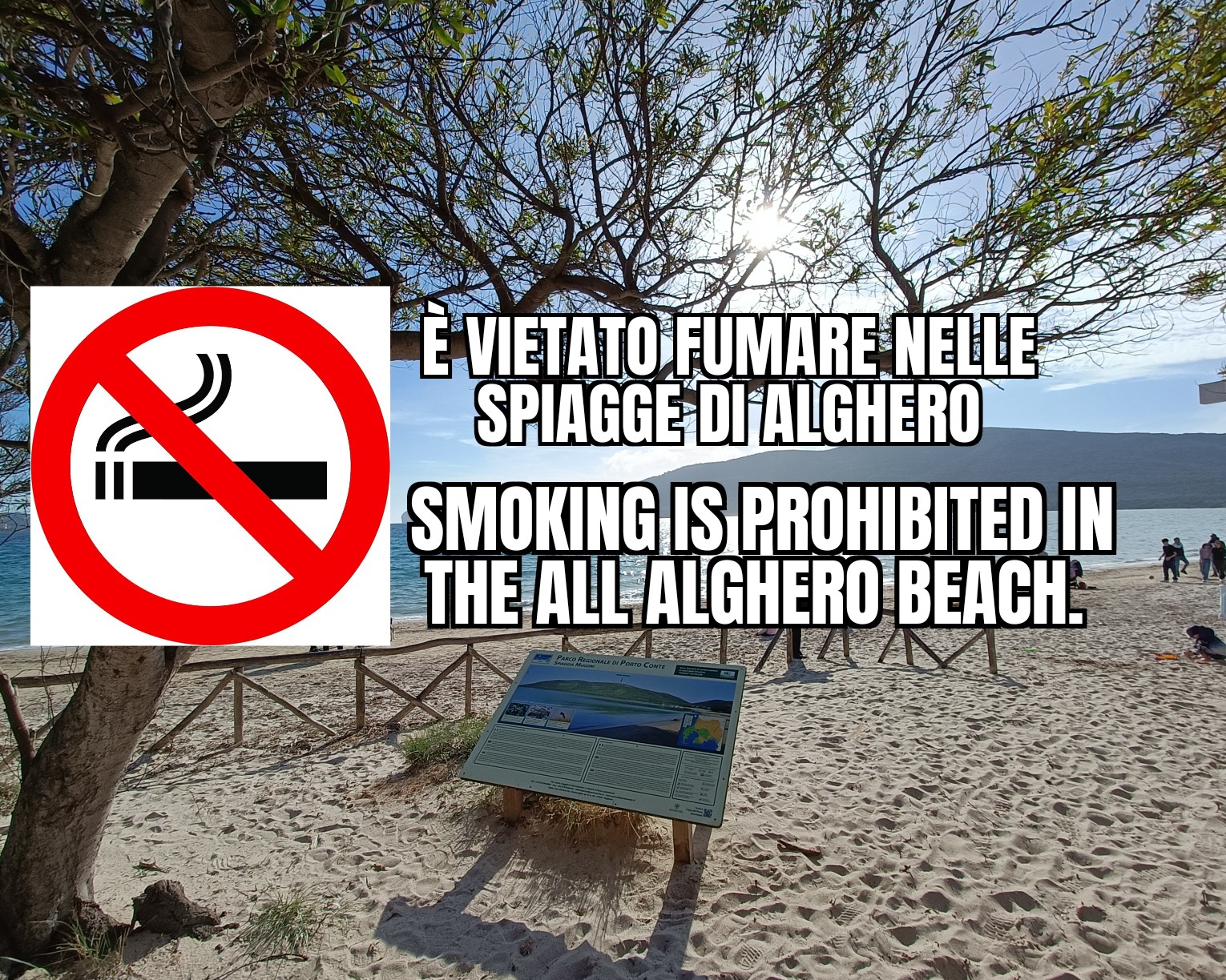 Divieto di fumo nelle spiagge di Alghero